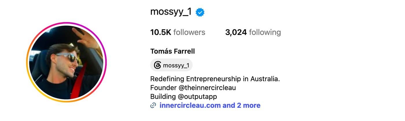 Tomás Farrell on Instagram