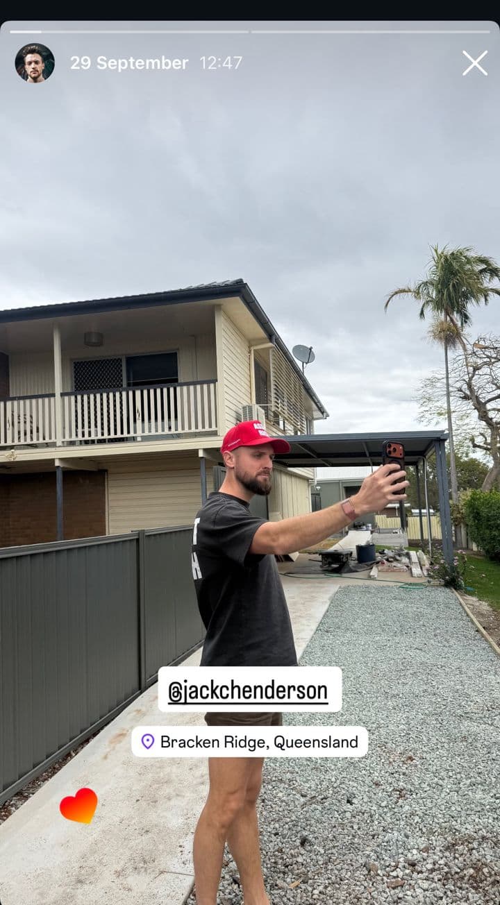 Instagram story from James Hepburn