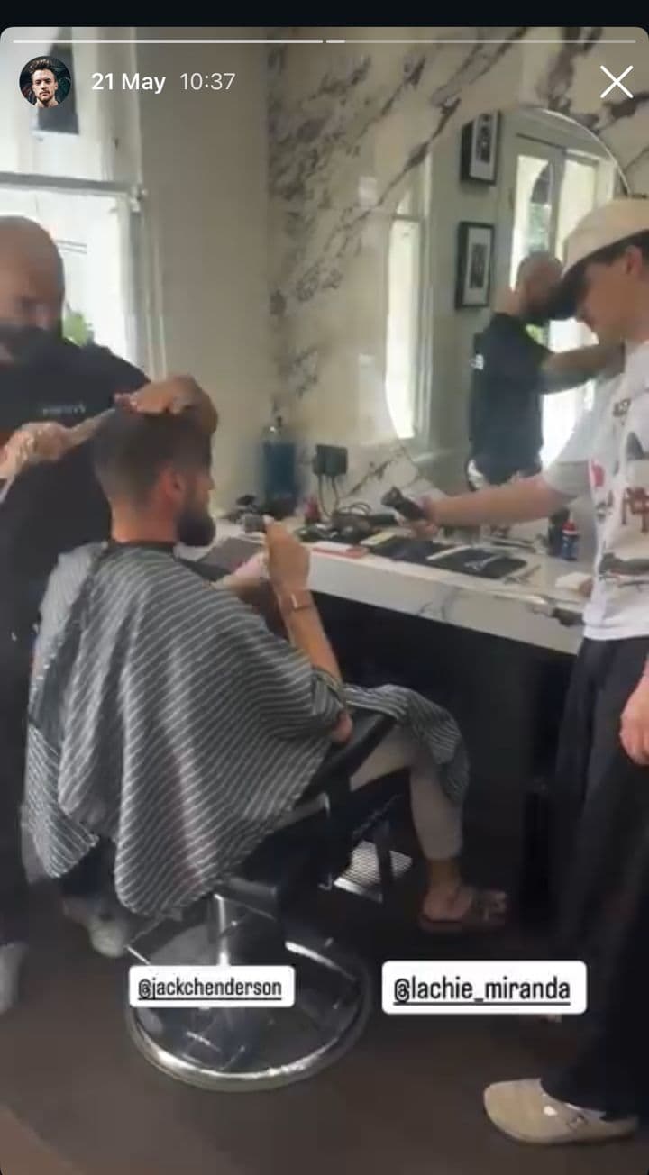 Instagram story from James Hepburn