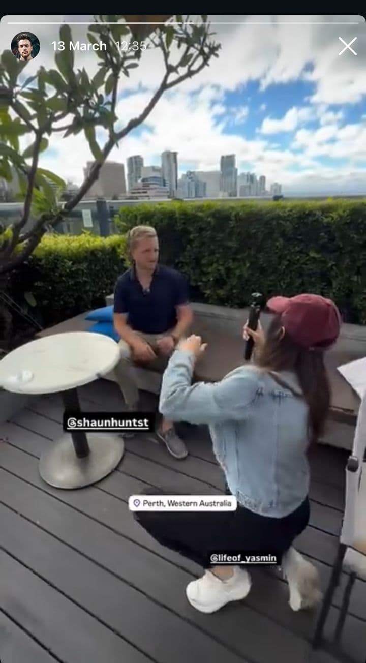 Instagram story from James Hepburn